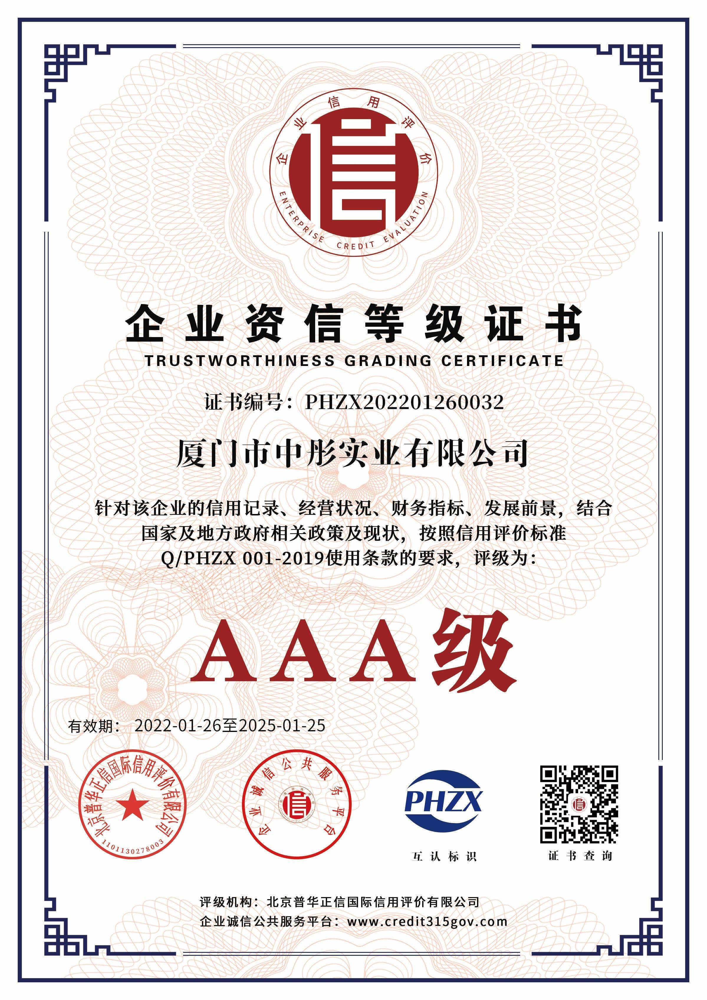 企業(yè)信用等級(jí)2